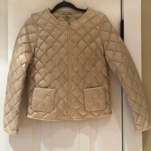 Uniqlo Beige Ultra Light Down Coat, S